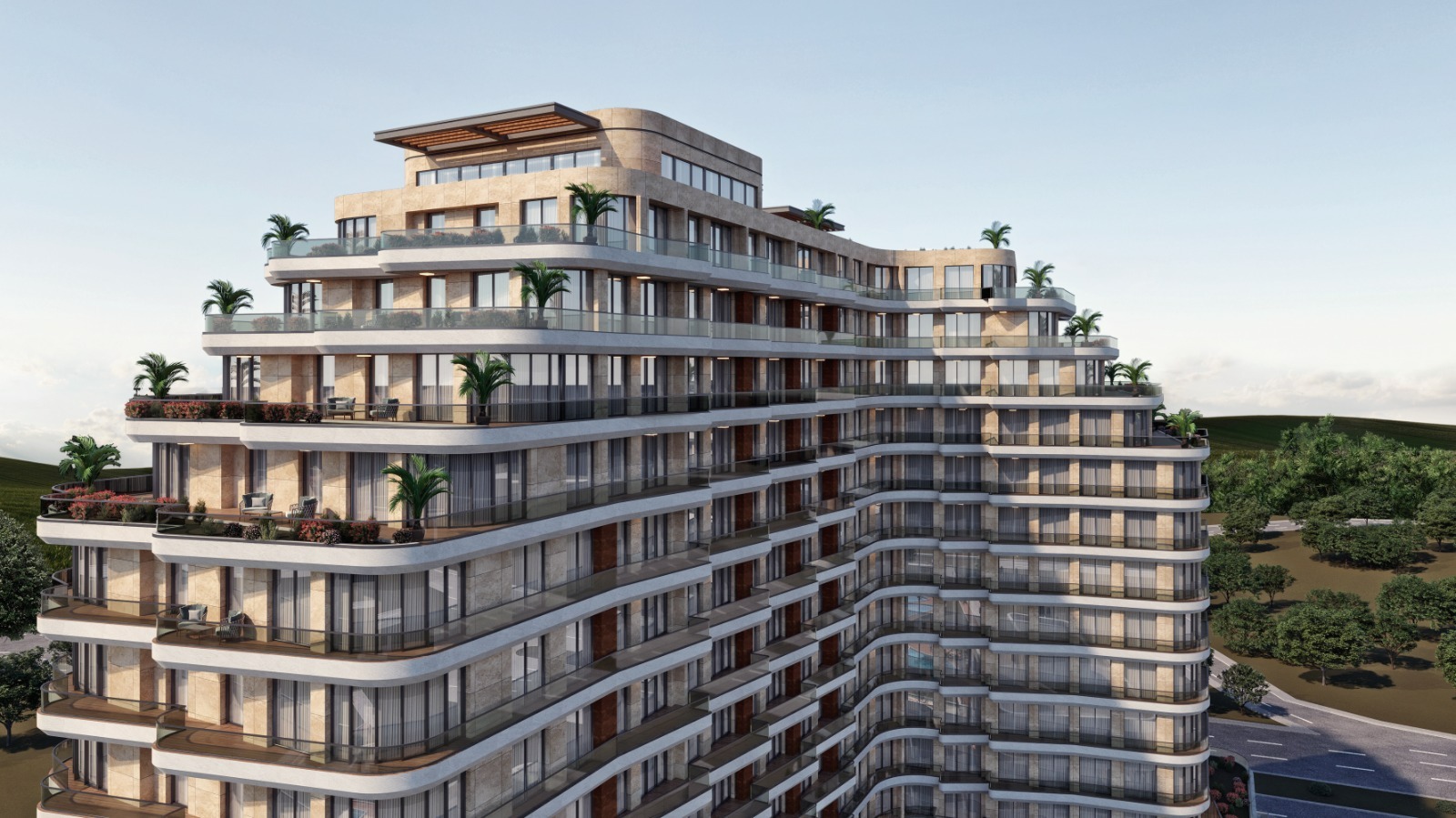 Eksklusiv møbleret lejlighed i Istanbul med have og fitness