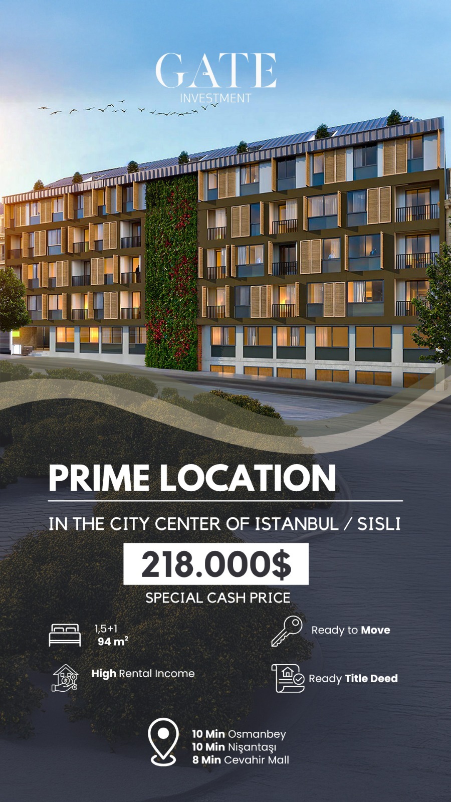 Modern Garden Apartment for Sale in Istanbul with Extensive Family Wellness Facilities